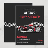 Classic motorbike baby shower