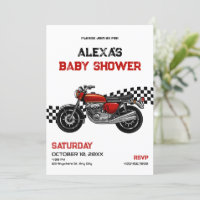 Classic motorbike baby shower