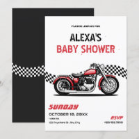 Classic motorbike baby shower