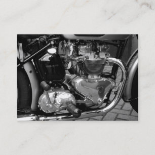 Classic Motorbike Engine, Mini Photo Business Card