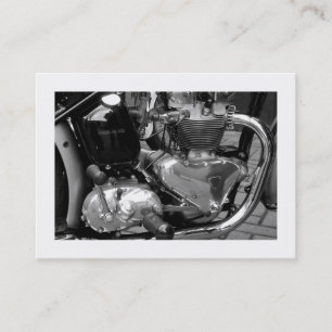Classic Motorbike Engine, Mini Photo Business Card