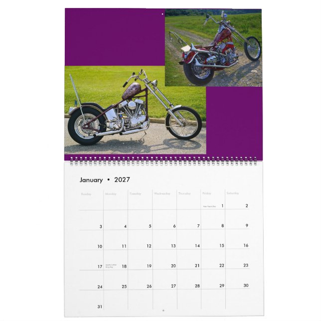 Classic Motorcycle Choppers II 2015.. Calendar (Jan 2027)