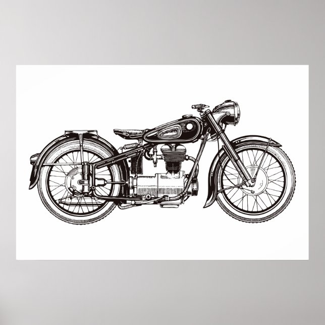 Classic motorcycle III Poster (Front)