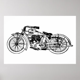 Classic motorcycle IV Poster