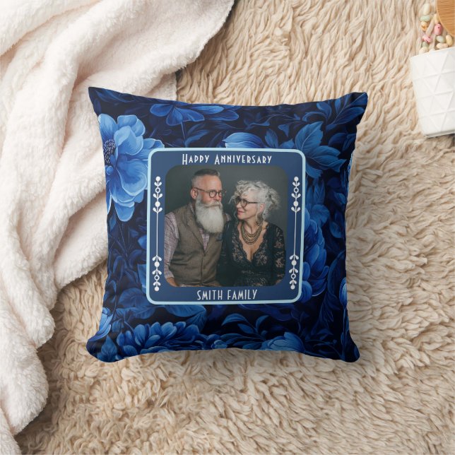 Classic Mr And Mrs 1St Anniversary Throw Pillow  (Blanket)