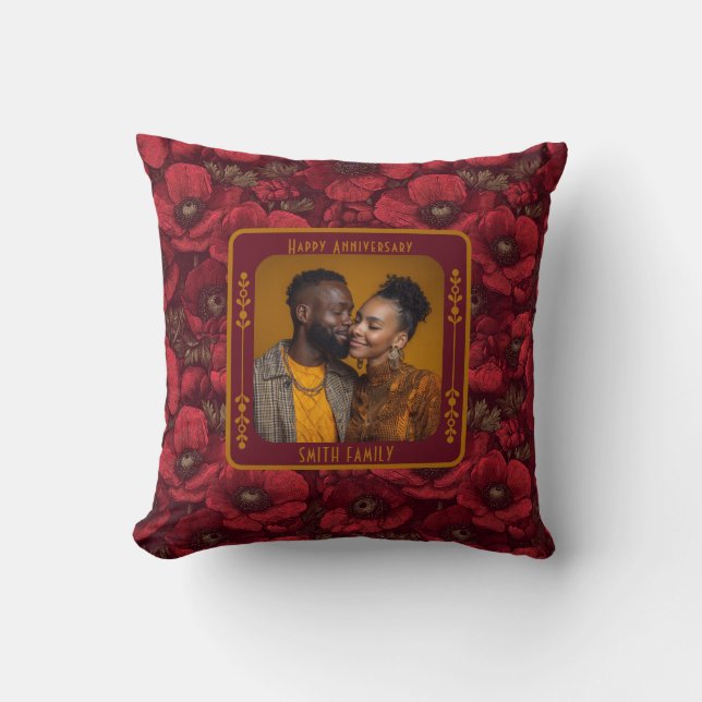 Classic Mr And Mrs 1St Anniversary Throw Pillow  (Front)