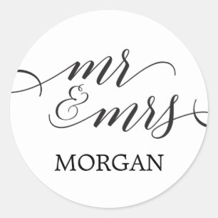 Classic Mr and Mrs Envelope Seals - Favour