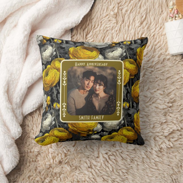 Classic Mr And Mrs Throw Pillow  For Couple (Blanket)