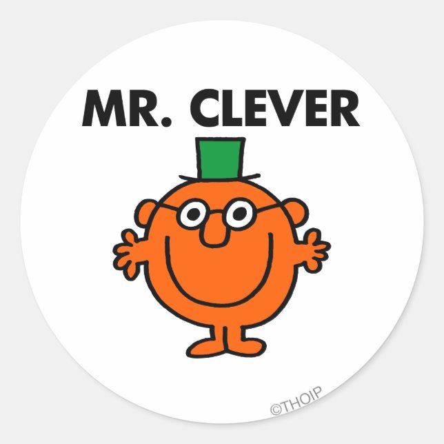 Classic Mr. Clever Logo Classic Round Sticker (Front)