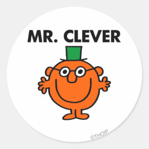 Classic Mr. Clever Logo Round Sticker