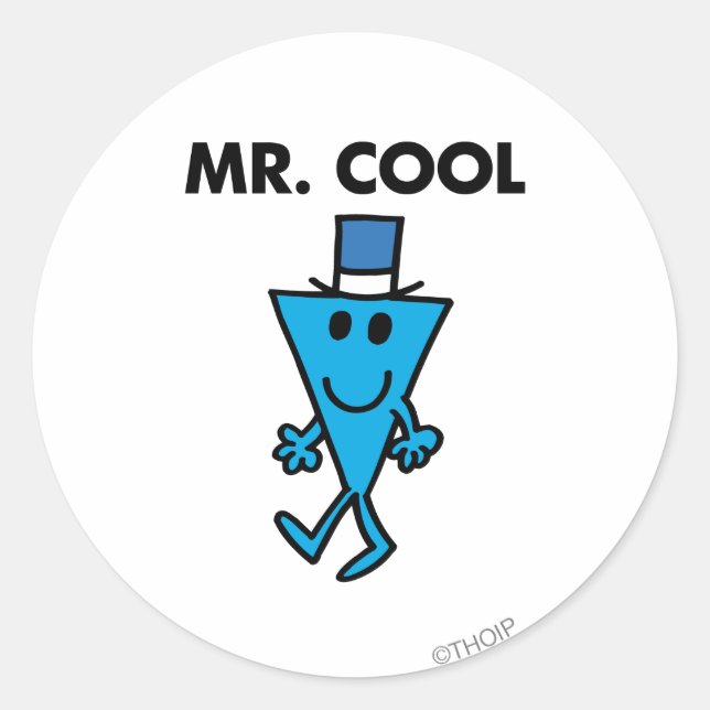 Classic Mr. Cool Pose Round Sticker (Front)