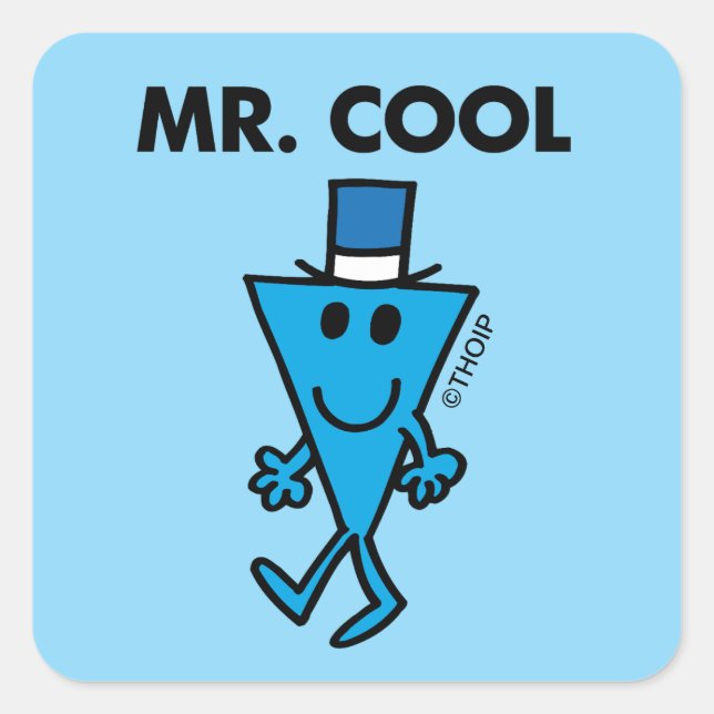 Classic Mr. Cool Pose Square Sticker (Front)