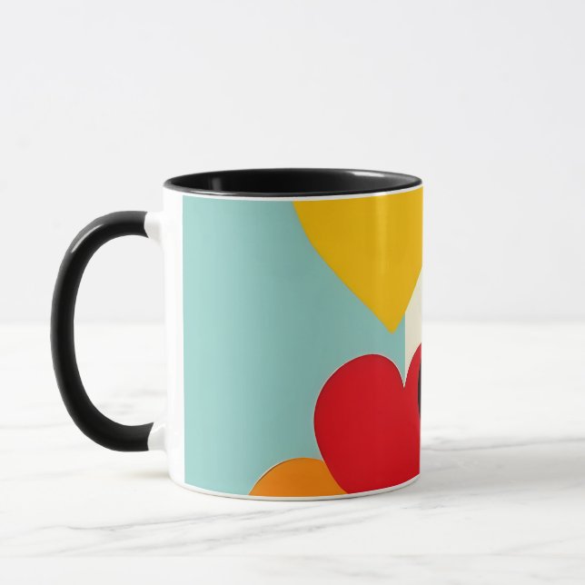 Classic Mug Hearts Design (Left)