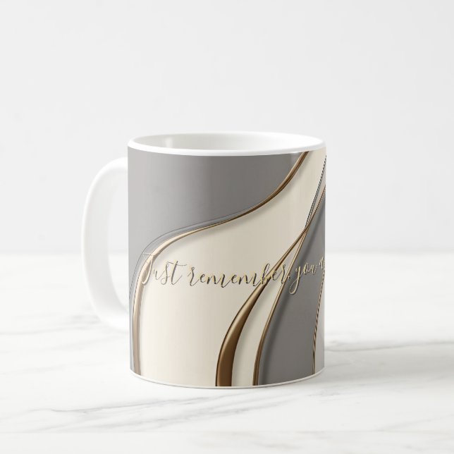 Classic mug in stylish abstract graphic (Front Left)