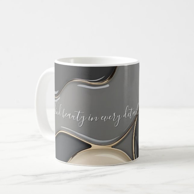 Classic mug in stylish abstract graphic (Front Left)