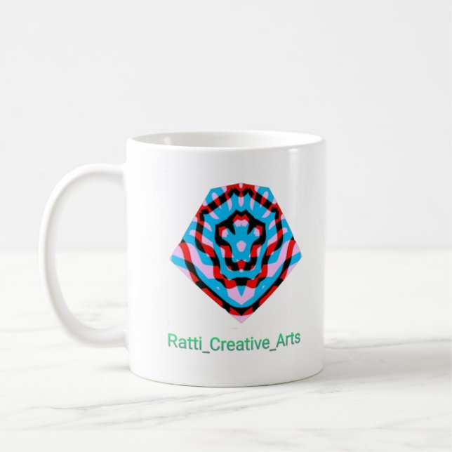Classic Mug, text "Ratti_Creative_Arts" design  Coffee Mug (Left)