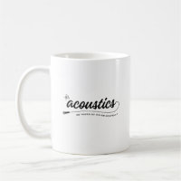 Classic mug with Acoustics script font