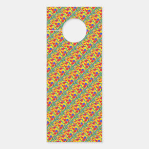 Classic Mug with colour art background Door Hanger