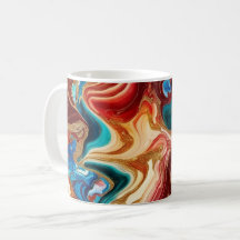 Classic Mug with coloured marble design