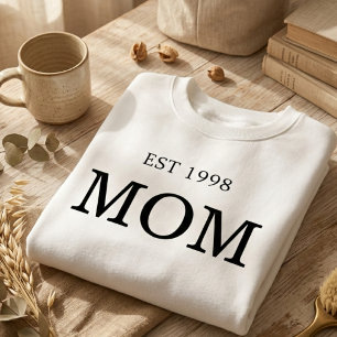Classic Mum Est Year Timeless Statement Sweatshirt