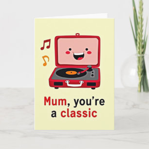 Classic Mum Retro Illustration Card