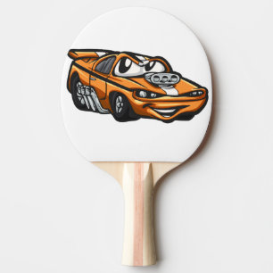 Classic muscle car cartoon  - Choose back color Ping Pong Paddle