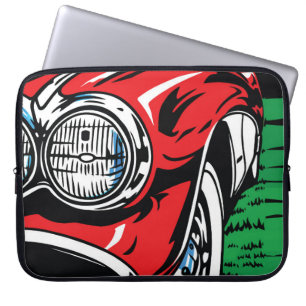 Classic Muscle Car Front Pop Art Retro Laptop Sleeve