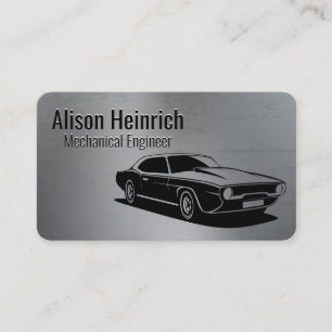 Classic Muscle Car Mechanic Auto Shop Business Card
