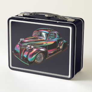 Classic Muscle Car Metal Lunch Box