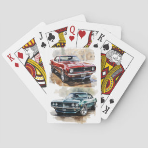 Classic Muscle Car Playing Cards