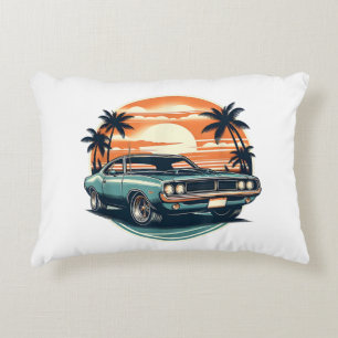 Classic Muscle Car Retro Vintage Style Decorative Cushion