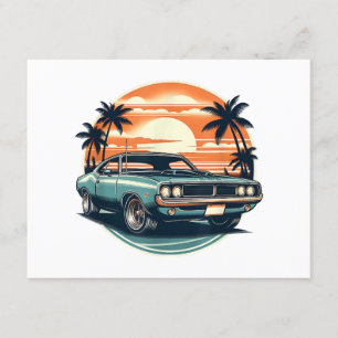 Classic Muscle Car Retro Vintage Style Enclosure Card