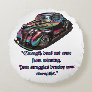Classic Muscle Car Round Cushion
