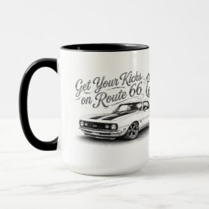 Classic Muscle Car Route 66 Coffee Mug