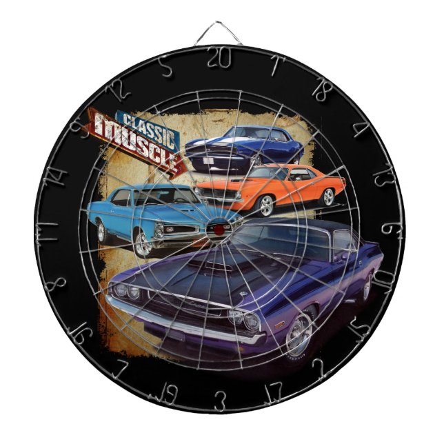 Classic Muscle cars Dartboard (Front)