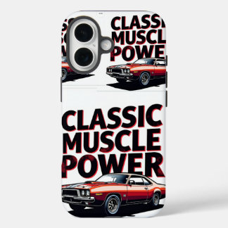 Classic Muscle Power iPhone 16 Case