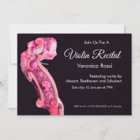 CLASSIC MUSIC CONCERT,RECITAL Violin Scroll Pink