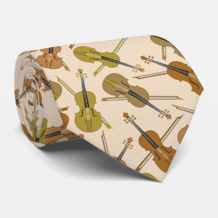 Classic Musical Violins and Bows Tie