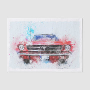 Classic Mustang Car Decoupage Tissue Paper