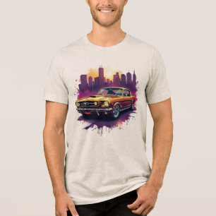 Classic Mustang Muscle Car T-Shirt Tri-Blend Shirt