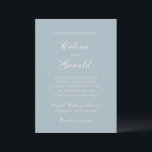 Classic Muted Blue Elegant Wedding Invitation<br><div class="desc">Classic wedding invitations featuring a simple and timeless design with elegant script and traditional serif fonts.</div>