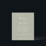 Classic Muted Green Budget Wedding Invitation<br><div class="desc">Classic wedding invitations featuring a simple and timeless design with elegant script and traditional serif fonts.</div>