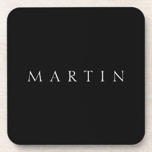 Classic Name (or word) Black & White Coaster