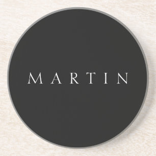 Classic Name (or word) Black & White Coaster