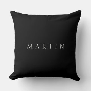 Classic Name (or word) Black & White Cushion