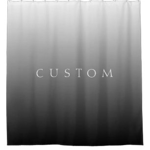 Classic Name or Word   Gradient Grey Shower Curtain