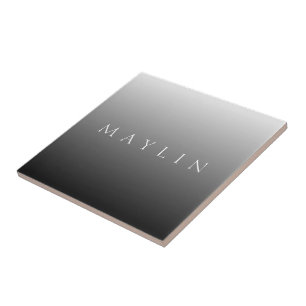 Classic Name or Word   Gradient Grey Tile