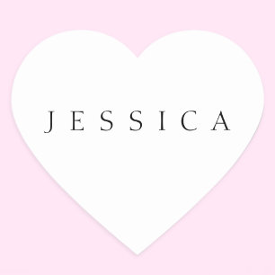 Classic Name (or word) Heart Sticker