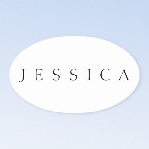 Classic Name (or word) Oval Sticker
