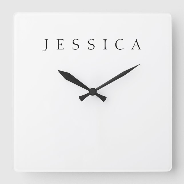 Classic Name (or word) Square Wall Clock (Front)